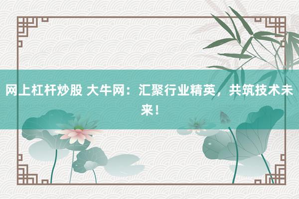 网上杠杆炒股 大牛网：汇聚行业精英，共筑技术未来！